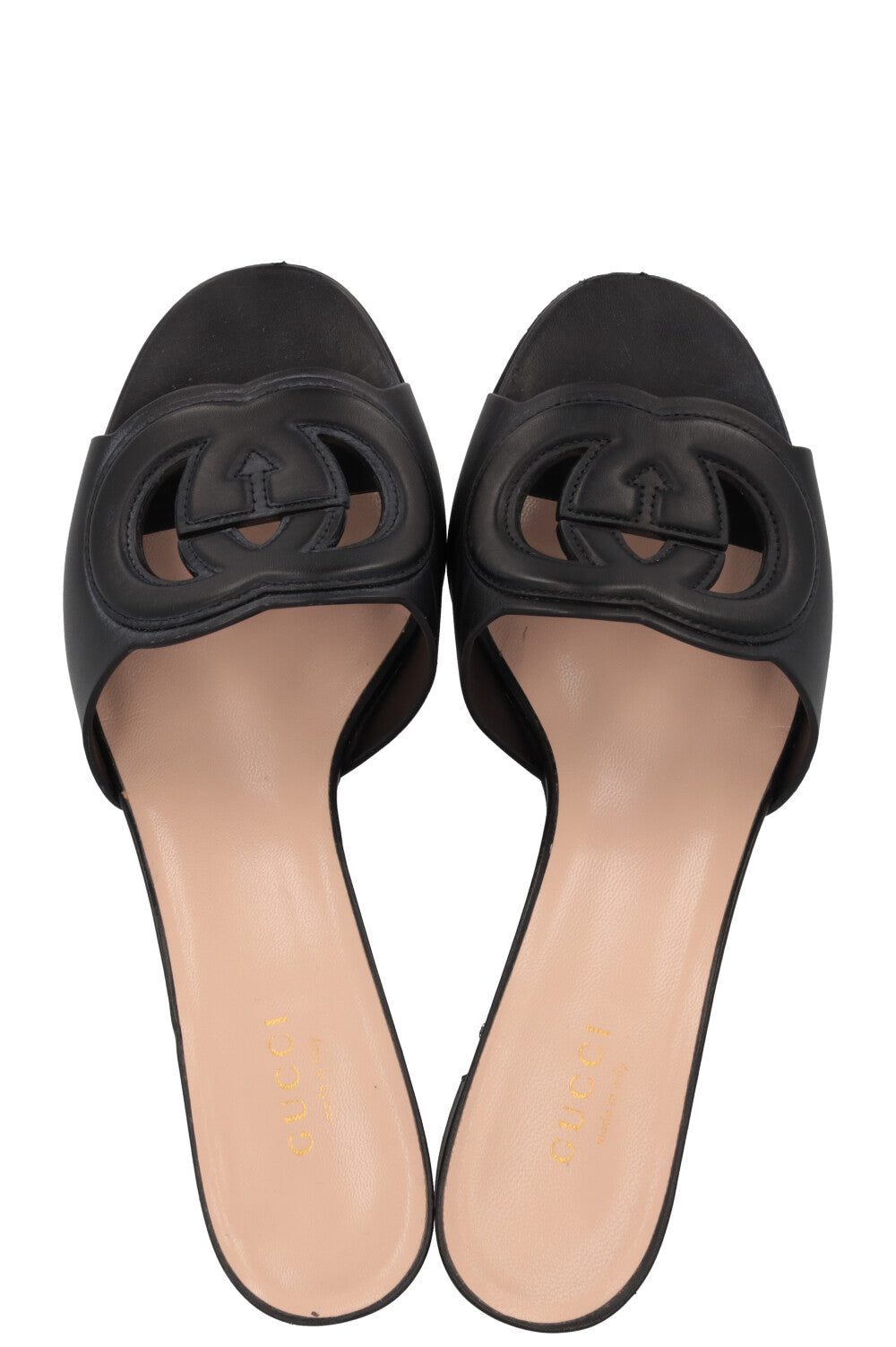 GUCCI GG Interlocking Mules Black