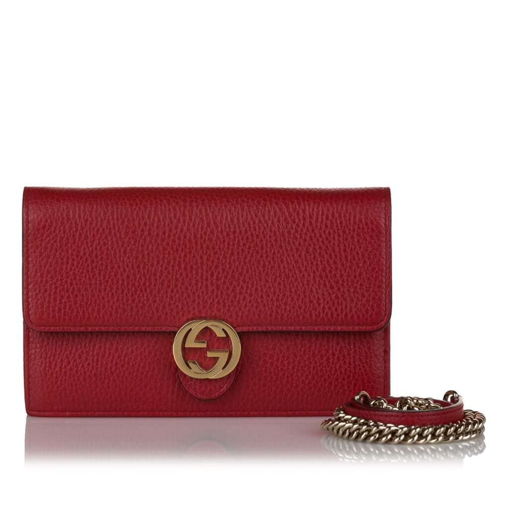 Gucci Interlocking G Wallet On Chain Red - Product Image 2