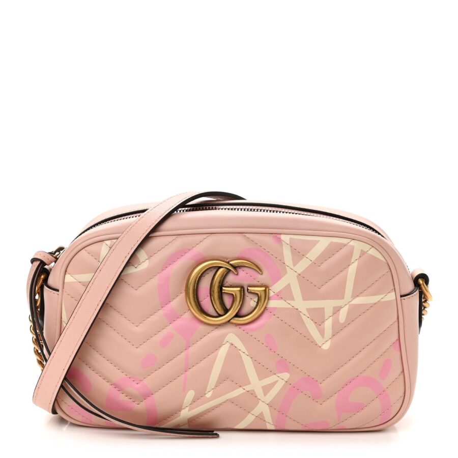 GUCCI GG MARMONT CALFSKIN MATELASSE GUCCI GHOST SHOULDER BAG | Studio Nafay