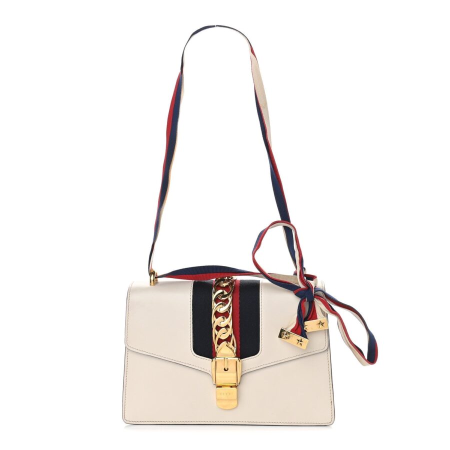 GUCCI SMALL SYLVIE CALFSKIN LEATHER SHOULDER BAG | Studio Nafay