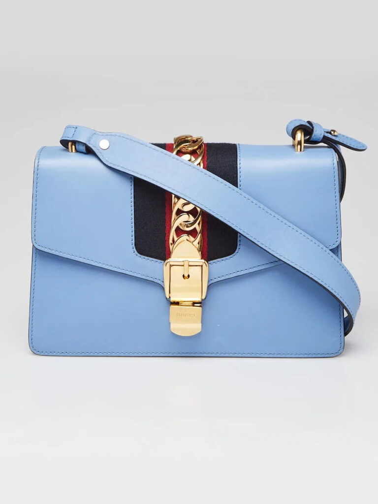 GUCCI LEATHER WEB MEDIUM SYLVIE SHOULDER BAG - Product Image 2
