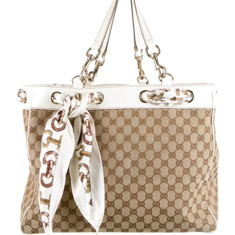 GUCCI GG MONOGRAM LARGE POSITANO TOTE BAG | Studio Nafay