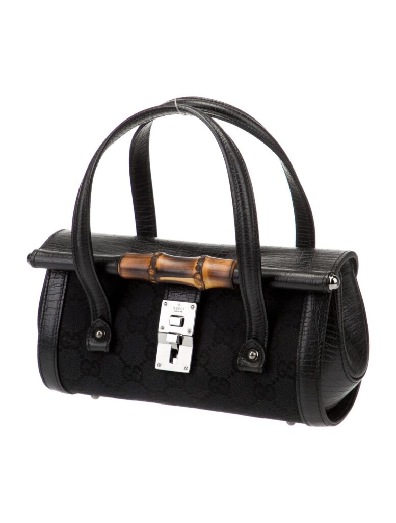GUCCI MONOGRAM SMALL BAMBOO BULLET BAG - Product Image 2