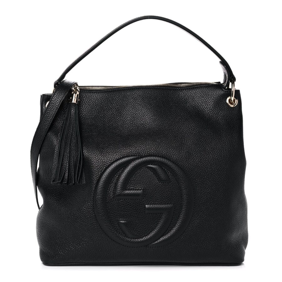 GUCCI PEBBLED CALFSKIN LEATHER MEDIUM SOHO HOBO BAG | Studio Nafay