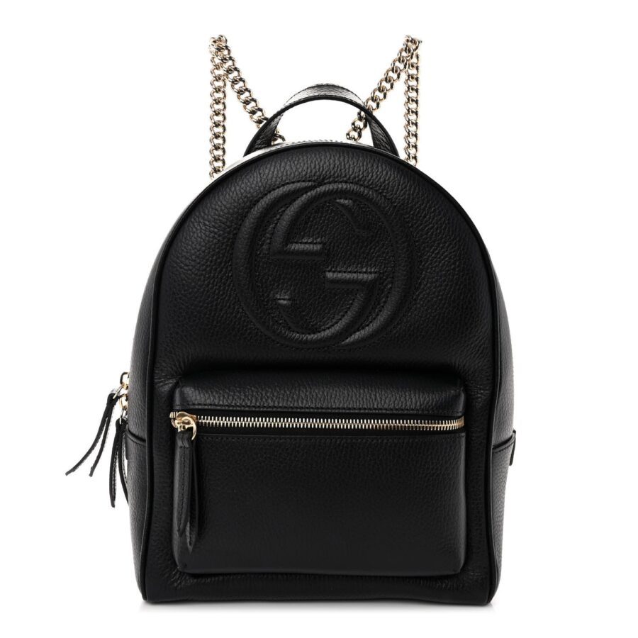 GUCCI PEBBLED CALFSKIN SOHO CHAIN BACKPACK | Studio Nafay