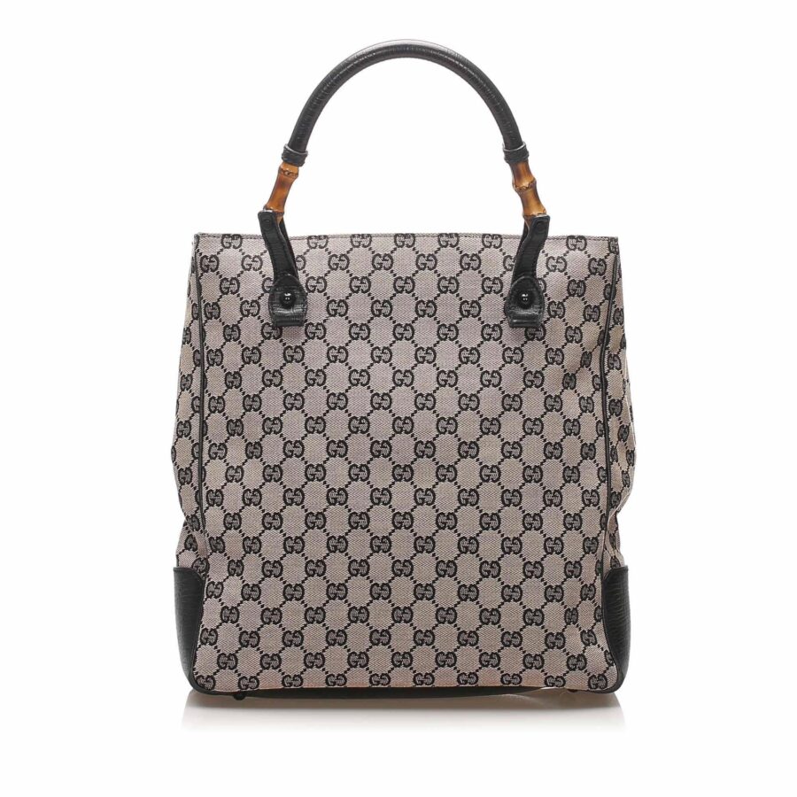 Gucci GG Canvas Bamboo Tote Bag | Studio Nafay