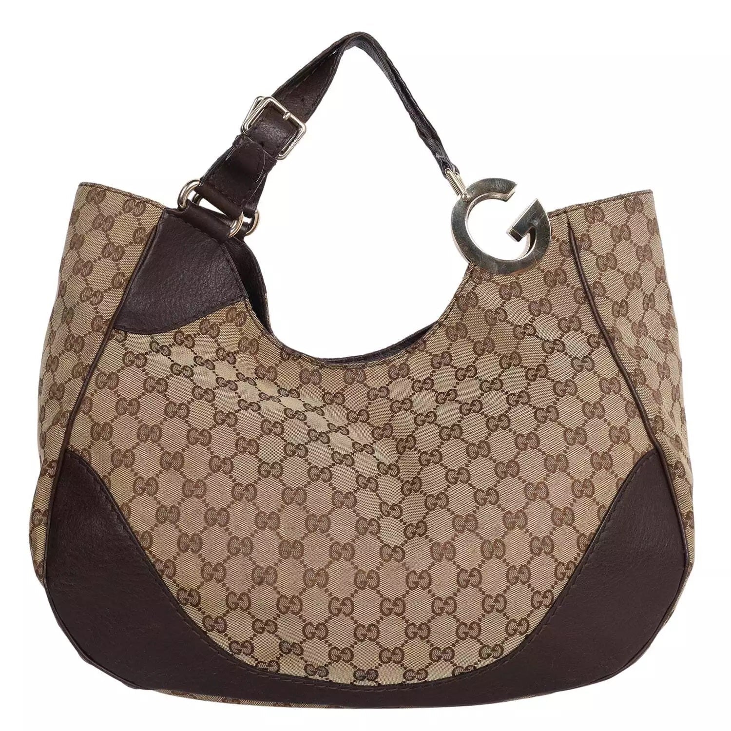 GUCCI GG SUPREME LARGE CHARLOTTE HOBO BAG