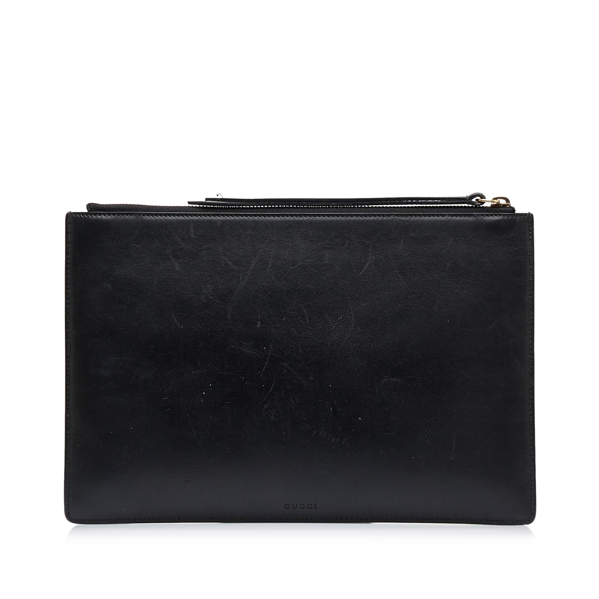 Gucci Gucci Ghost Life is Gucci Leather Clutch Bag