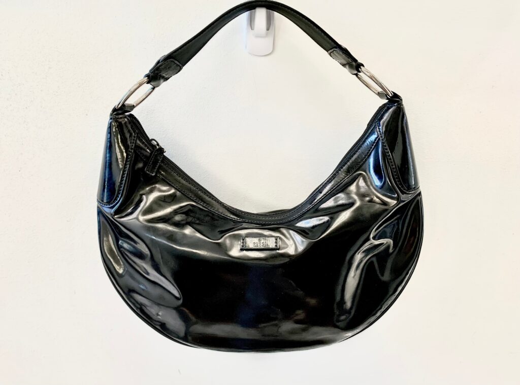 GUCCI PATENT LEATHER HALF MOON BAG - Product Image 2