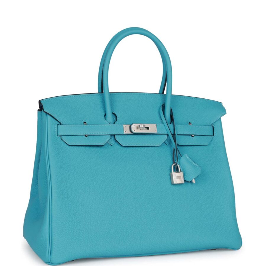 Hermes Special Order (HSS) Birkin 35 Bleu du Nord Verso Togo Brushed Palladium Hardware | Studio Nafay