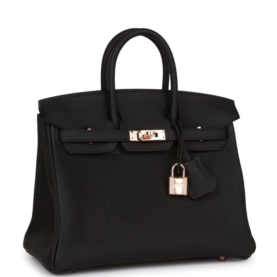 Hermes Birkin 25 Black Togo Rose Gold Hardware | Studio Nafay