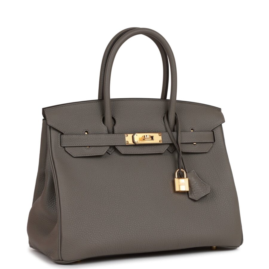 Hermes Birkin 30 Gris Meyer Togo Gold Hardware | Studio Nafay