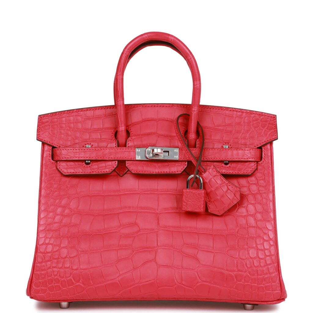 Hermes Birkin 25 Rose Extreme Matte Alligator Palladium Hardware - Product Image 2