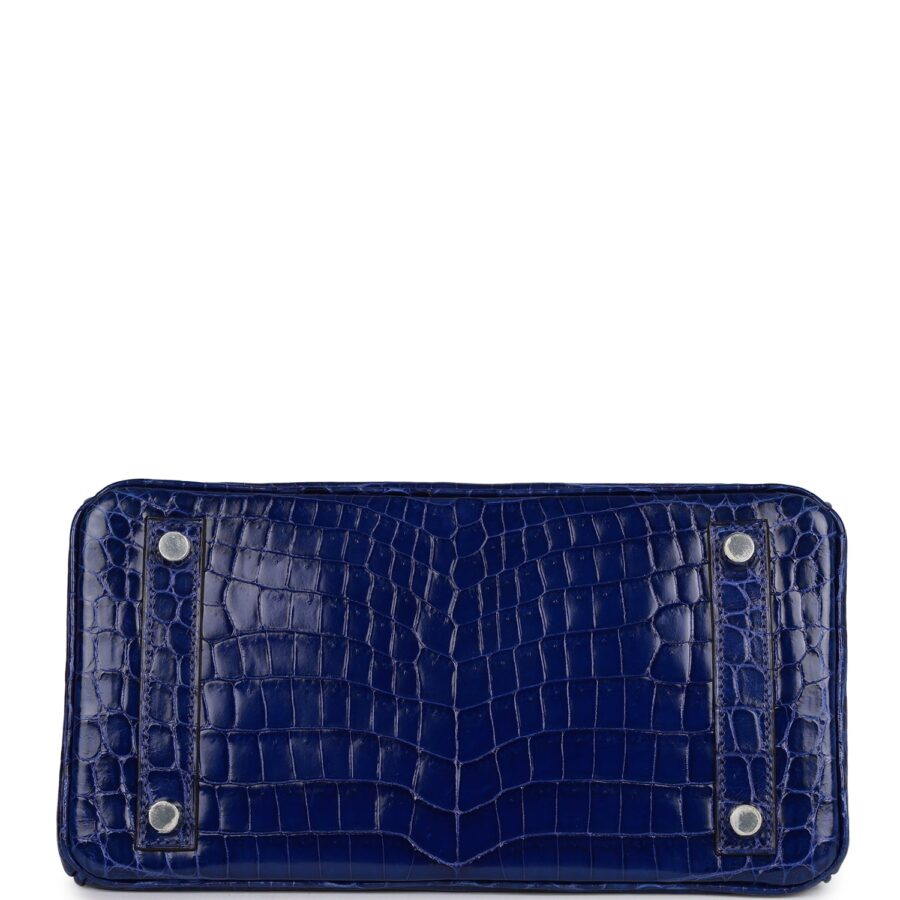 Hermes Birkin 25 Bleu Electric Shiny Niloticus Crocodile Palladium Hardware | Studio Nafay