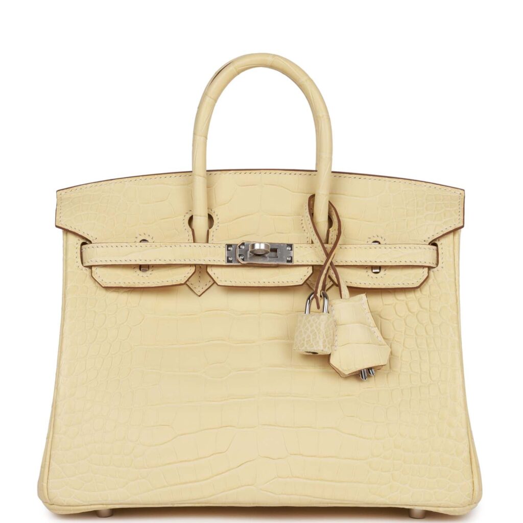 Hermes Birkin 25 Vanille Matte Alligator Palladium Hardware - Product Image 2