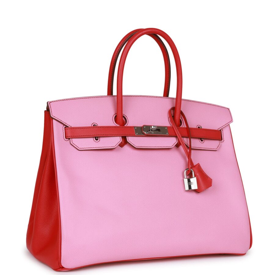 Hermes Special Order (HSS) Birkin 35 Bubblegum and Bougainvillea Epsom Palladium Hardware | Studio Nafay