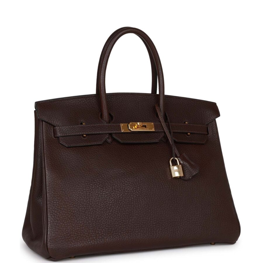 Hermes Birkin 35 Marron Fonce Fjord Gold Hardware | Studio Nafay