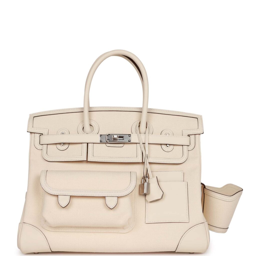 Hermes Birkin Cargo 35 Nata Toile and Swift Palladium Hardware - Product Image 2