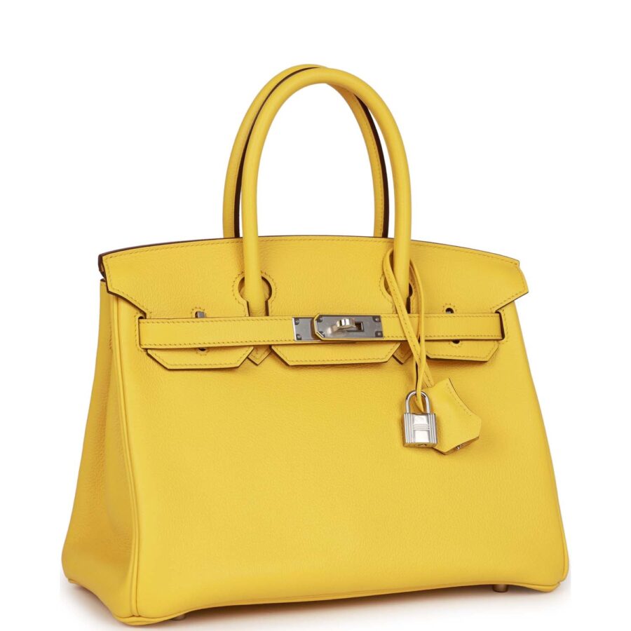 Hermes Birkin 30 Jaune de Naples Taurillon Novillo Palladium Hardware | Studio Nafay