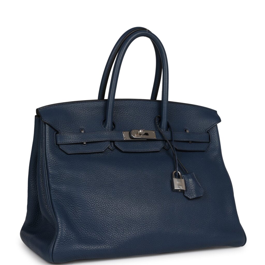 Hermes Birkin 35 Bleu De Prusse Clemence Palladium Hardware - Product Image 2