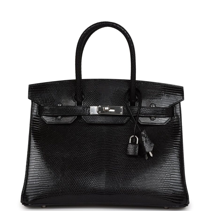 Hermes Birkin 30 Black Niloticus Lizard Palladium Hardware | Studio Nafay