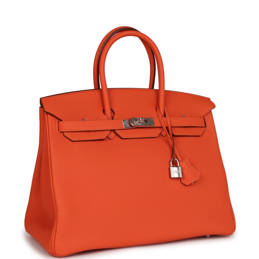 Hermes Birkin 35 Feu Togo Palladium Hardware | Studio Nafay