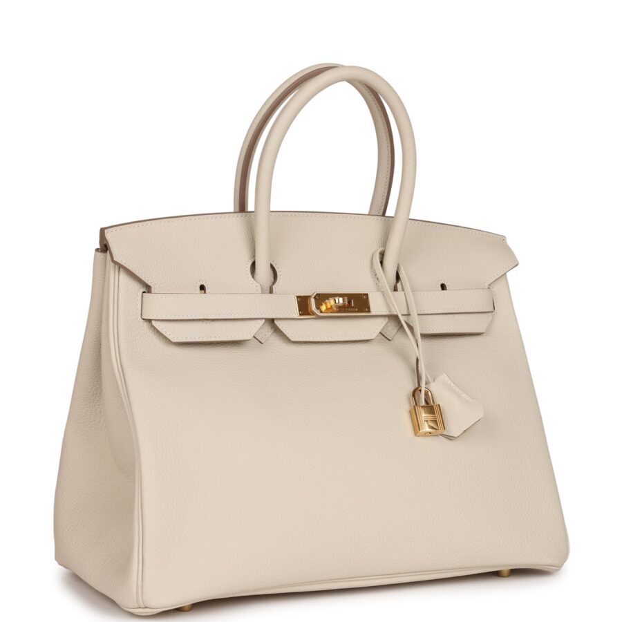Hermes Birkin 35 Craie Togo Gold Hardware | Studio Nafay