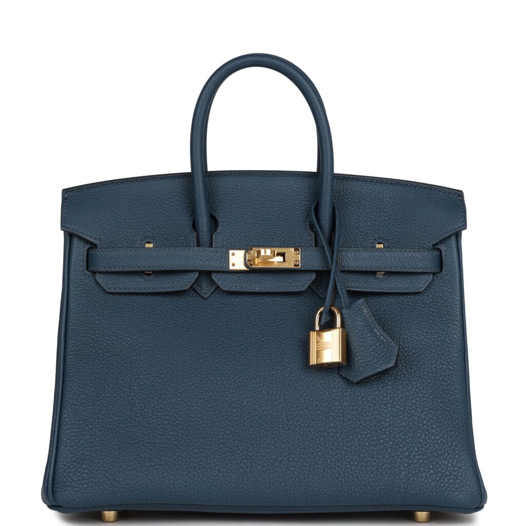 Hermes Birkin 25 Bleu De Prusse Togo Gold Hardware - Product Image 2