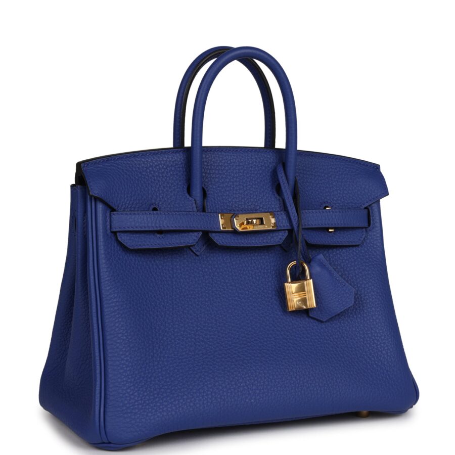 Hermes Birkin 25 Bleu Electric Togo Gold Hardware | Studio Nafay