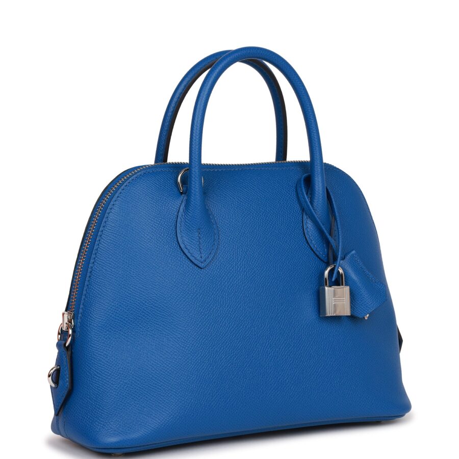 Hermes Bolide 25 Bleu France Epsom Palladium Hardware | Studio Nafay
