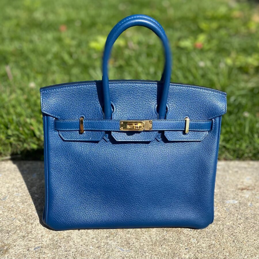 HERMÈS BIRKIN 25 TOGO LEATHER GOLD HARDWARE HANDBAG | Studio Nafay