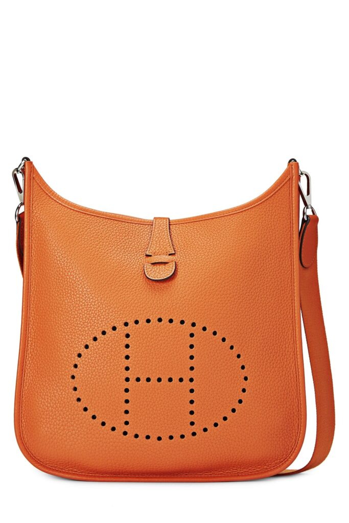 HERMÈS EVELYNE III PM CLEMENCE SHOULDER BAG IN ORANGE - Product Image 2