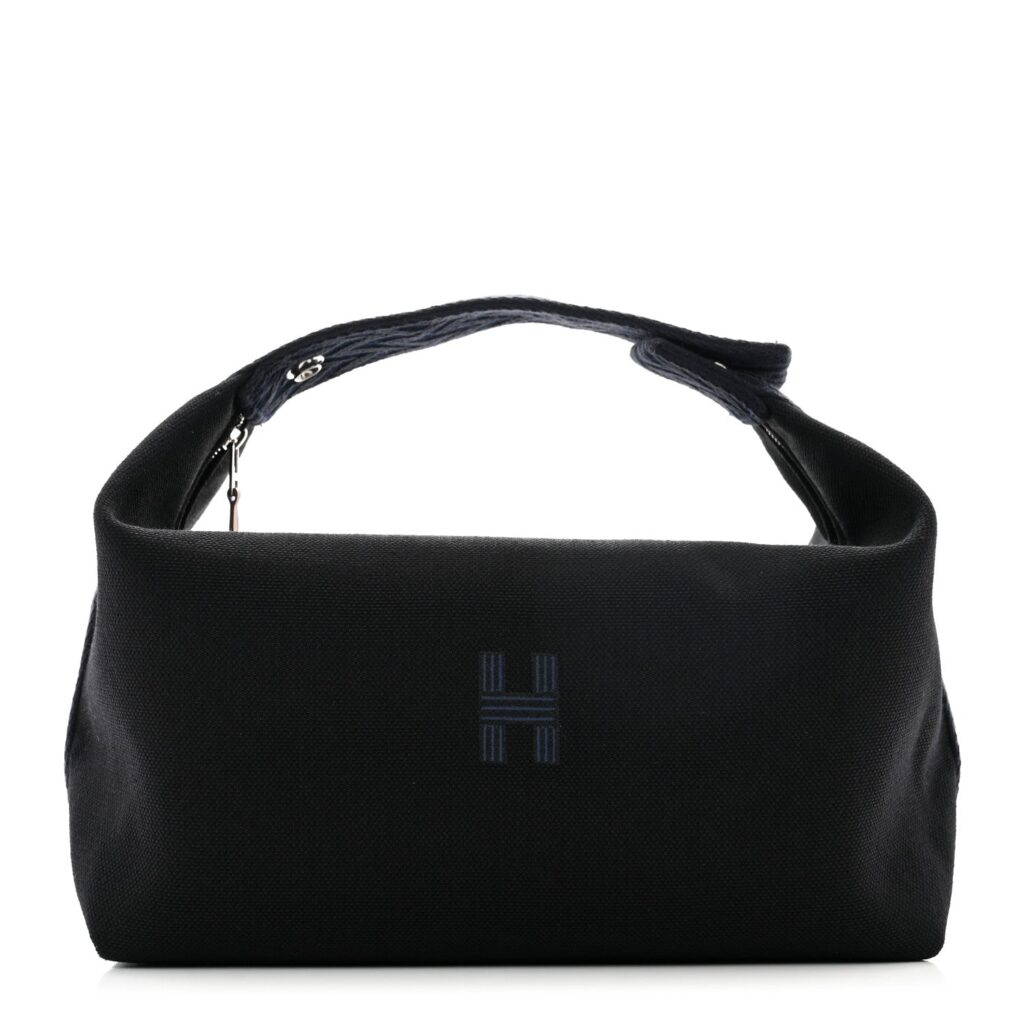 HERMÈS CANVAS LARGE BRIDE A BRAC POUCH BLEU NUIT - Product Image 2
