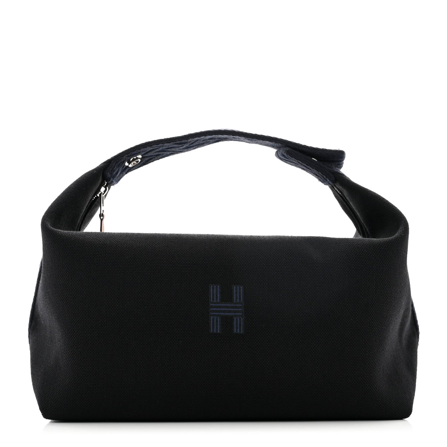 HERMÈS CANVAS LARGE BRIDE A BRAC POUCH BLEU NUIT