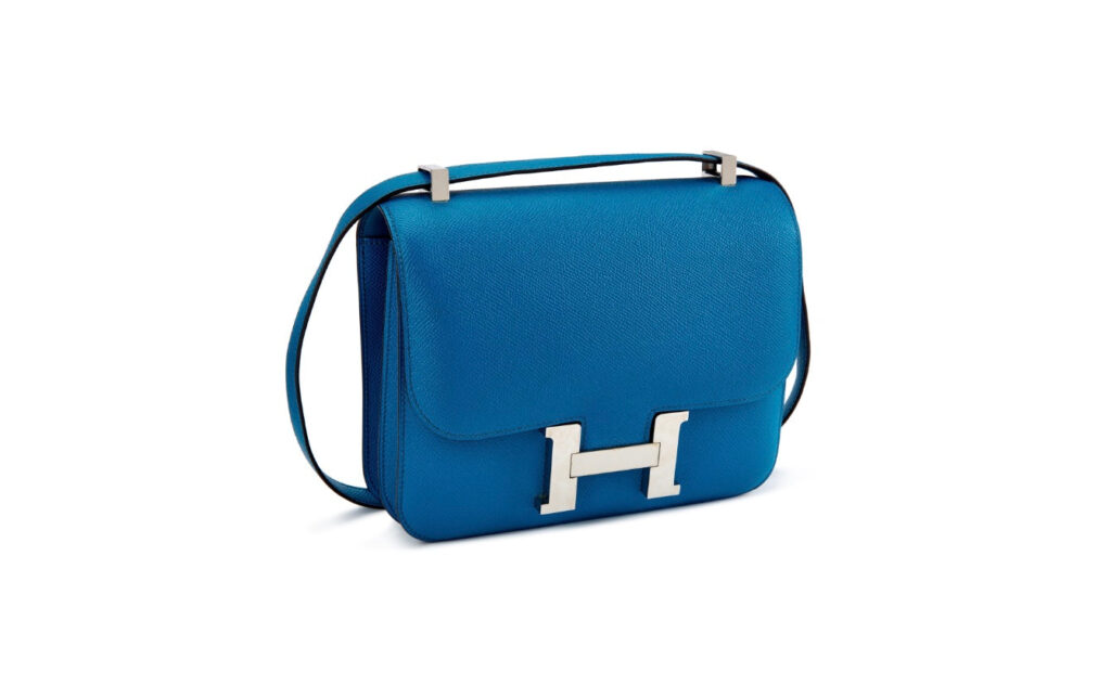 HERMÈS CONSTANCE 24 EPSOM LEATHER PALLADIUM HARDWARE BLUE IZMIR - Product Image 2