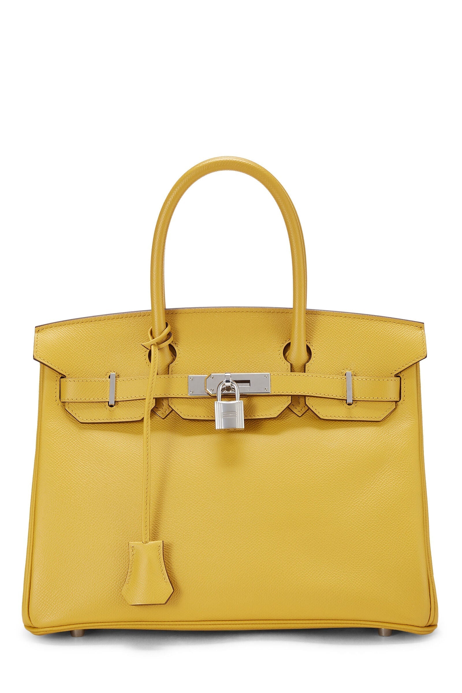 HERMÈS EPSOM LEATHER JAUNE AMBRE BIRKIN 30 HANDBAG