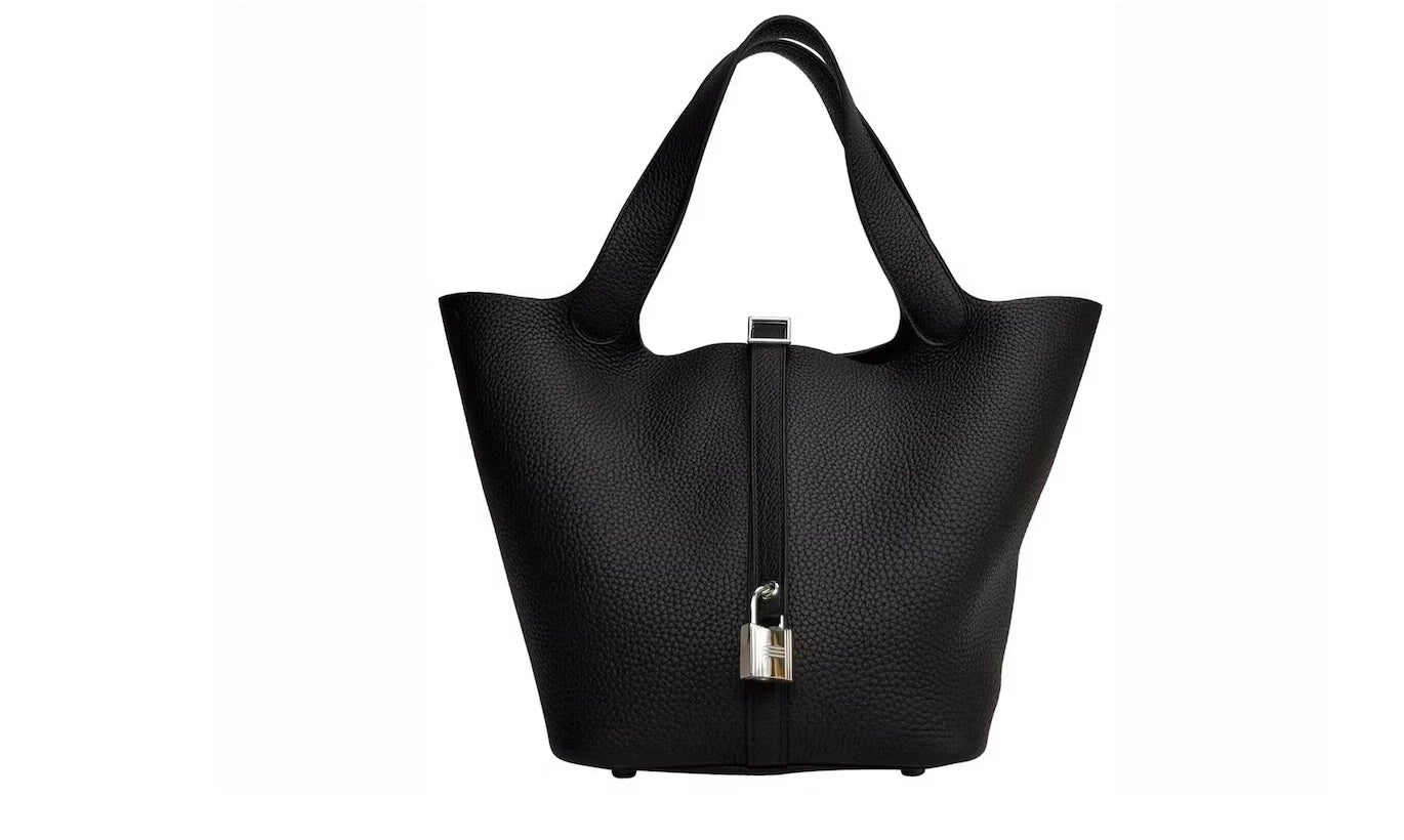 HERMÈS PITCOTIN LOCK 22 CLEMENCE LEATHER BAG