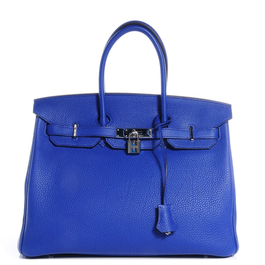 HERMÈS TOGO LEATHER BIRKIN 35 HANDBAG IN BLEU ELECTRIQUE | Studio Nafay
