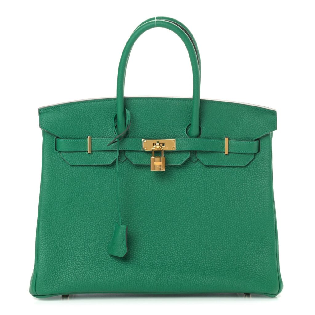 HERMÈS TOGO LEATHER BIRKIN 35 VERT VERTIGO HANDBAG - Product Image 2