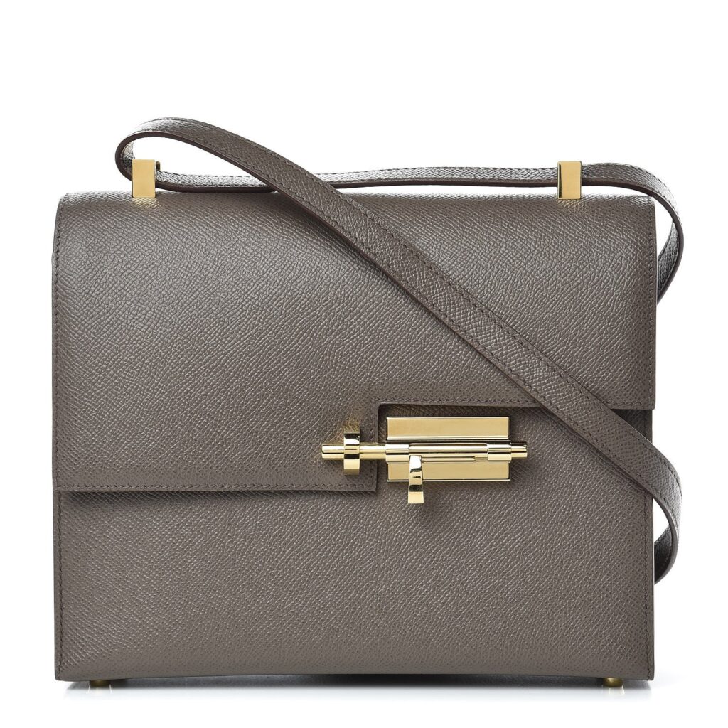 HERMÈS VERROU 21 EPSOM LEATHER SHOULDER BAG ETAIN - Product Image 2