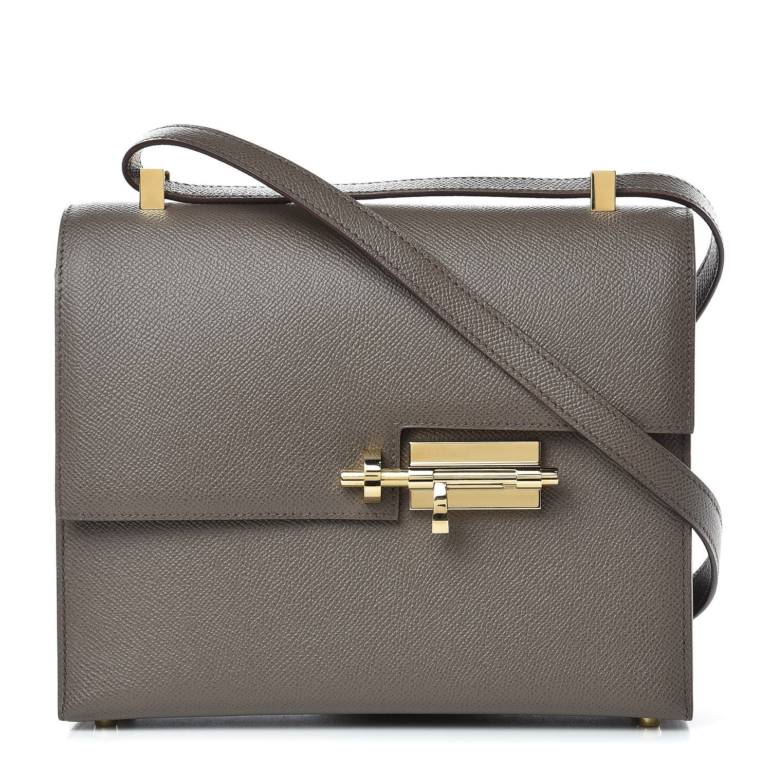HERMÈS VERROU 21 EPSOM LEATHER SHOULDER BAG ETAIN