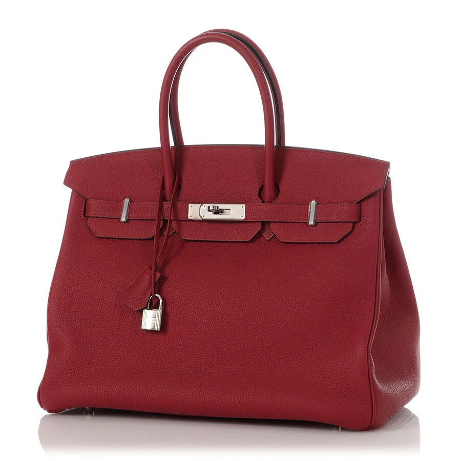 HERMÈS ROUGE GRENAT TOGO LEATHER BIRKIN 35 HANDBAG | Studio Nafay