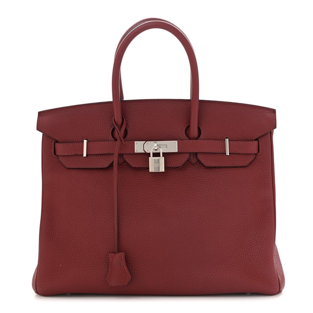 HERMÈS ROUGE GRENAT TOGO LEATHER BIRKIN 35 HANDBAG - Product Image 2