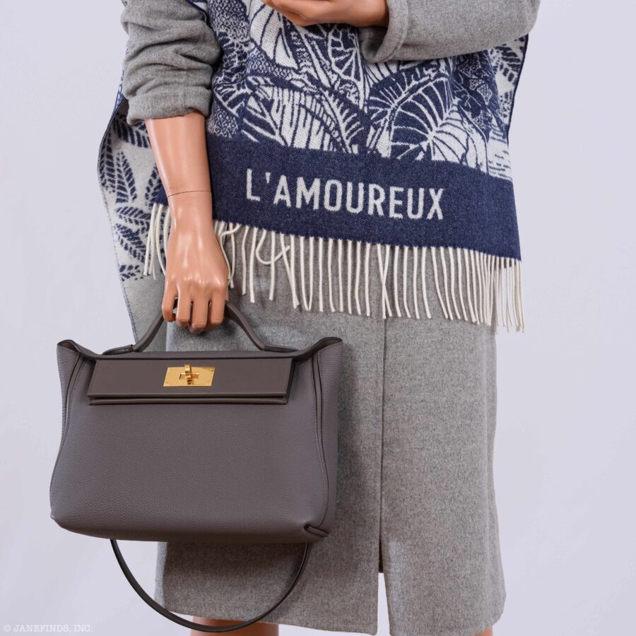 Hermes 24/24 29 Etain Swift and Togo Leather Gold Hardware | Studio Nafay