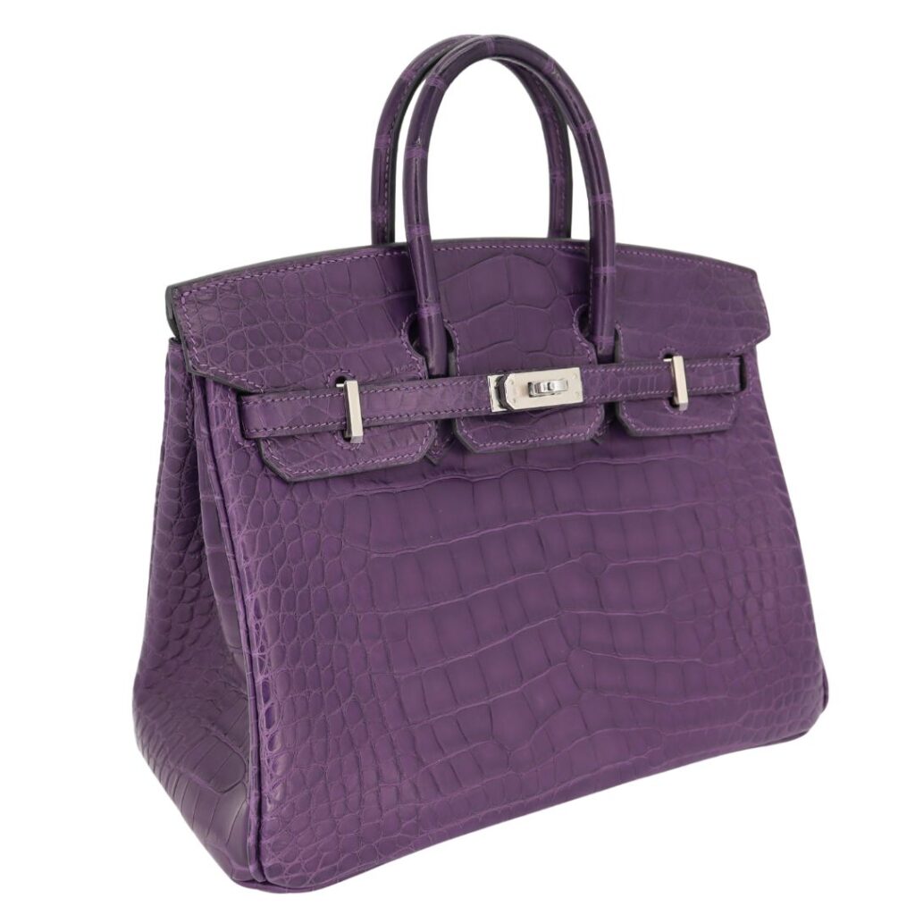 Hermes25cm Birkin Amethyst Matte Alligator Palladium Hardware - Product Image 2