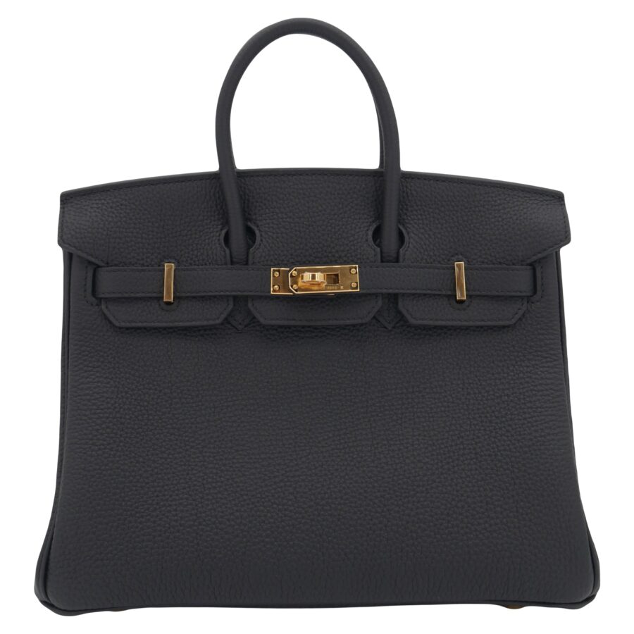 Hermes25cm Birkin Black Togo Leather Gold Hardware | Studio Nafay