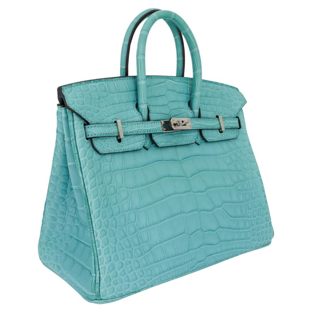 Hermes25cm Birkin Bleu Saint Cyr Matte Alligator Palladium Hardware - Product Image 2