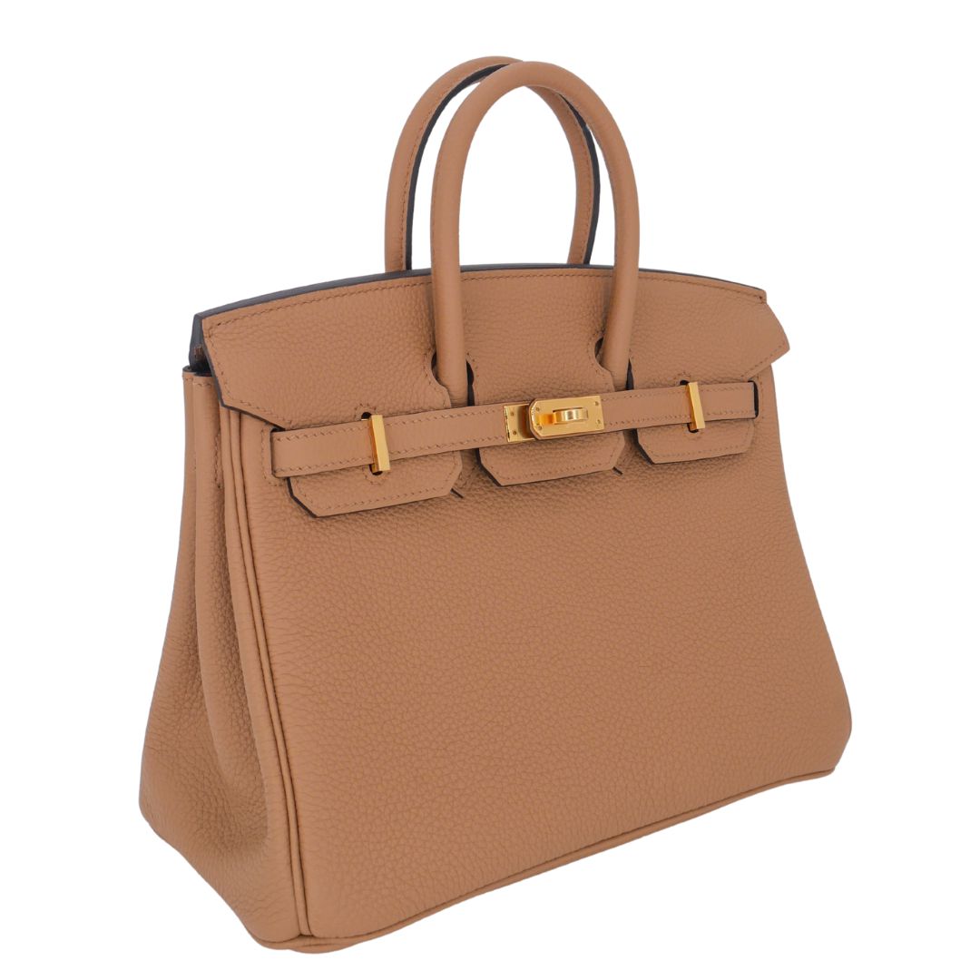 Hermes25cm Birkin Chai Togo Leather Gold Hardware