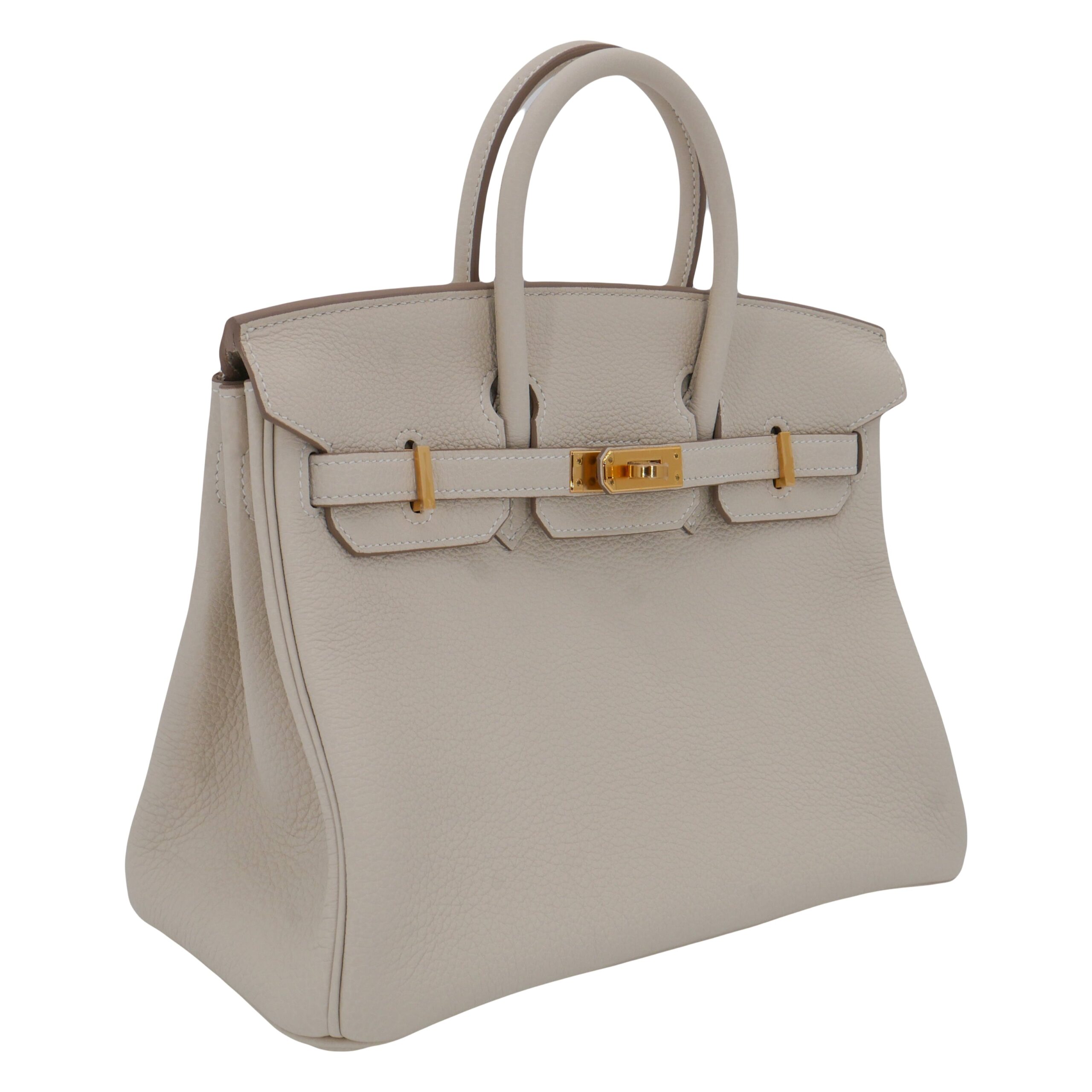 Hermes25cm Birkin Craie Togo Leather Gold Hardware
