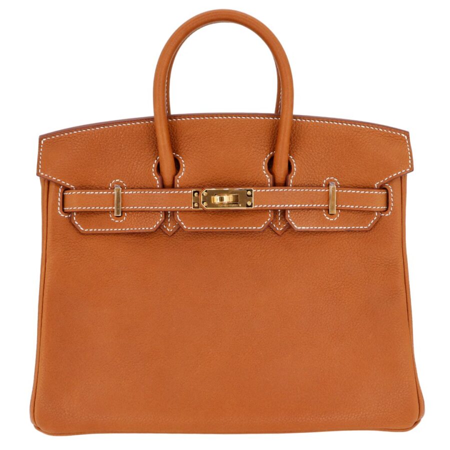 Hermes25cm Birkin Fauve Barenia Faubourg Leather Gold Hardware | Studio Nafay